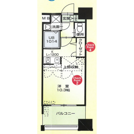 呉服町駅 徒歩5分 7階の物件間取画像